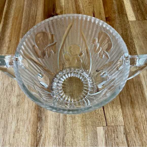 VTG Jeannette Depression Glass Iris Clear Creamer & Sugar Dish 1930’s - Picture 4 of 13